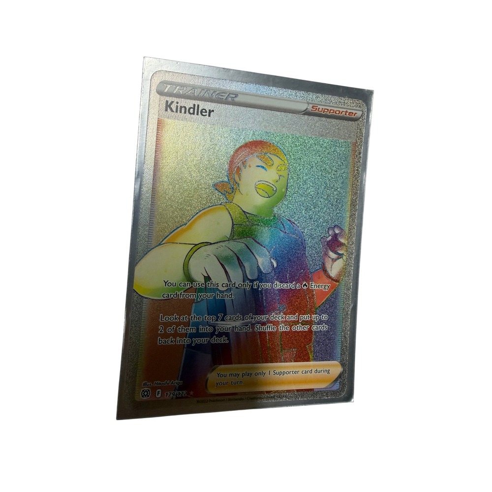 Pokemon Kindler 179/172 Brilliant Stars Rainbow Rare Full Art Trainer Holo Card
